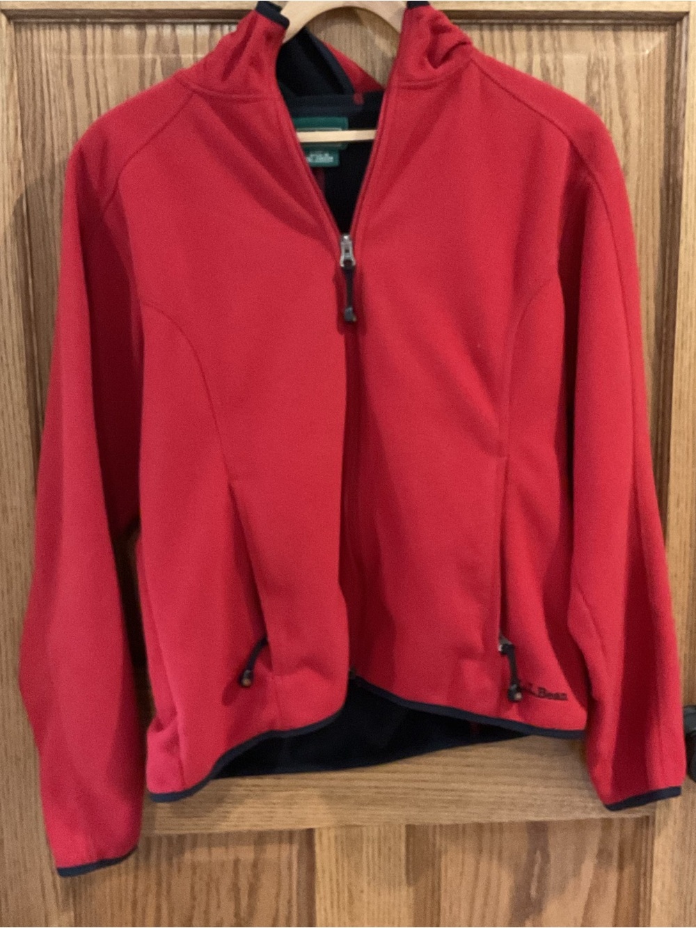 L.L.Bean Polartec Fleece Jacket – Women’s Large Red Full Zip Hooded